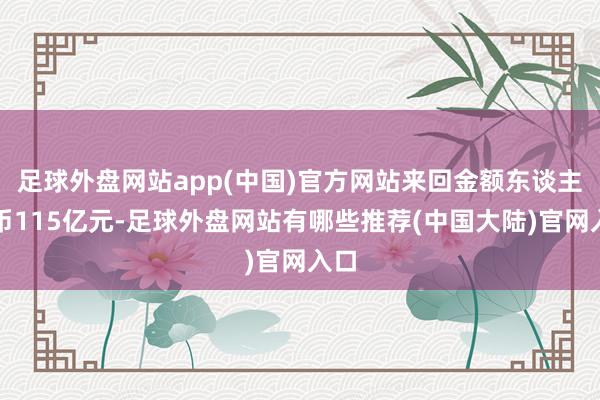 足球外盘网站app(中国)官方网站来回金额东谈主民币115亿元-足球外盘网站有哪些推荐(中国大陆)官网入口