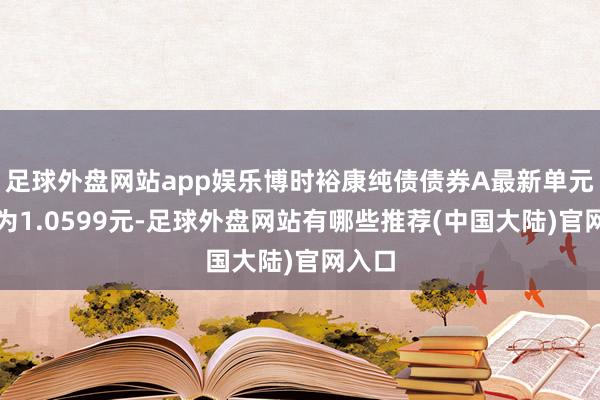 足球外盘网站app娱乐博时裕康纯债债券A最新单元净值为1.0599元-足球外盘网站有哪些推荐(中国大陆)官网入口