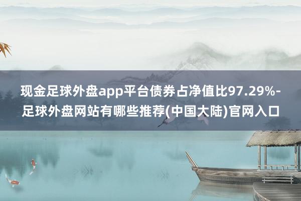 现金足球外盘app平台债券占净值比97.29%-足球外盘网站有哪些推荐(中国大陆)官网入口