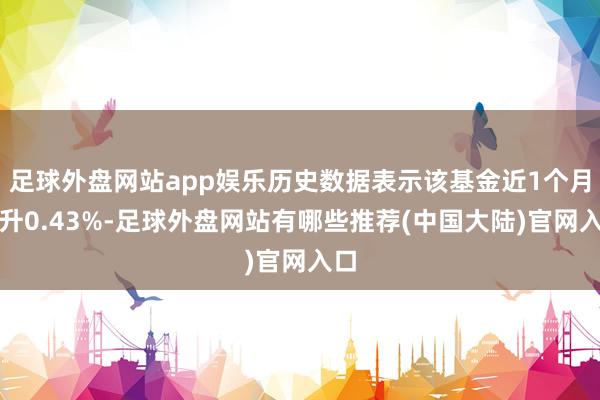 足球外盘网站app娱乐历史数据表示该基金近1个月上升0.43%-足球外盘网站有哪些推荐(中国大陆)官网入口