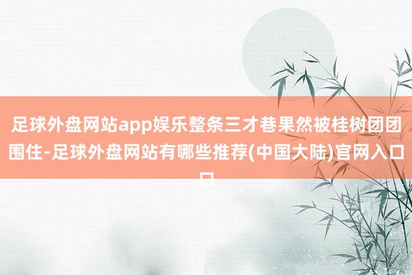 足球外盘网站app娱乐整条三才巷果然被桂树团团围住-足球外盘网站有哪些推荐(中国大陆)官网入口